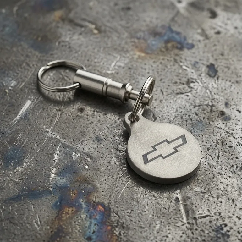 Титановый брелок Chevrolet с карабином Victorinox от Calti