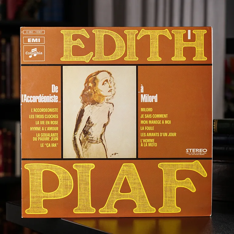 Вінтажна вінілова платівка Edith Piaf – De L'accordéoniste À Milord (1971)
