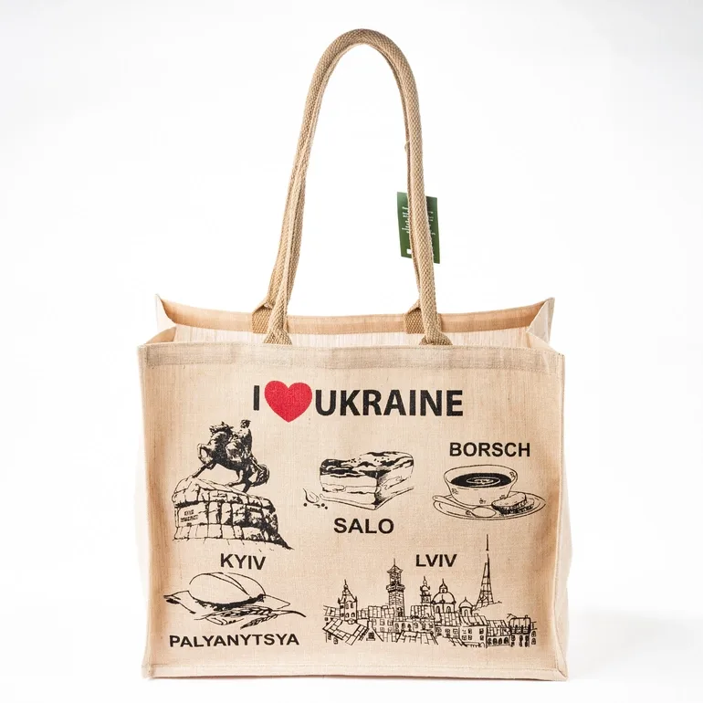Бавовняна екосумка I love Ukraine – опис, розміри, догляд