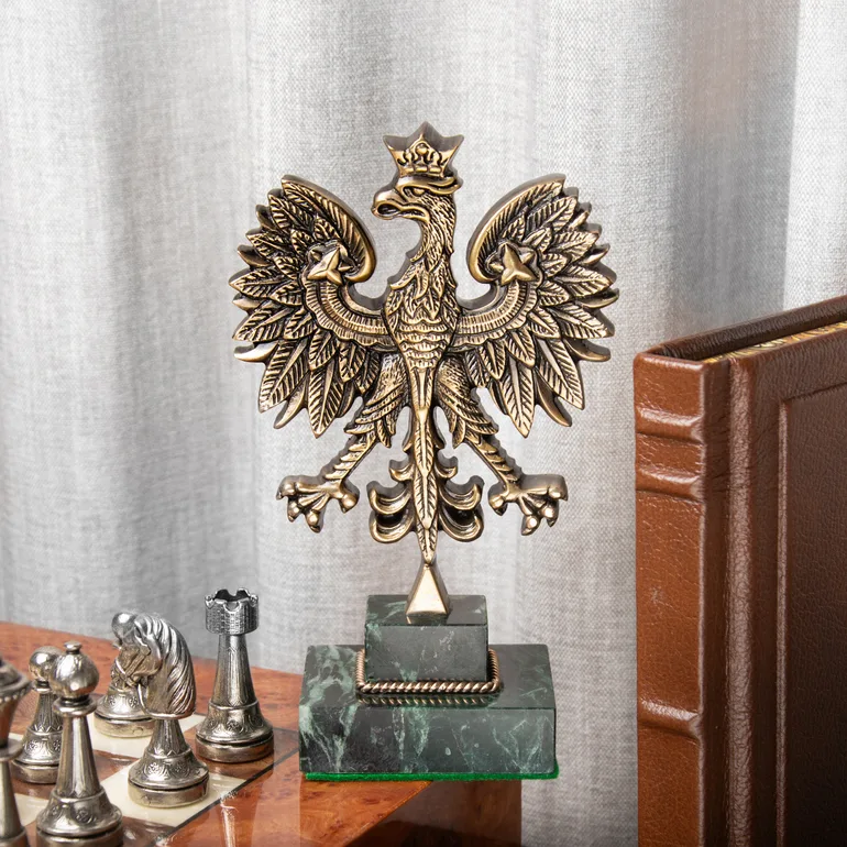 Статуэтка из бронзы и мрамора «Герб Польши» Вячеслава Дидковского