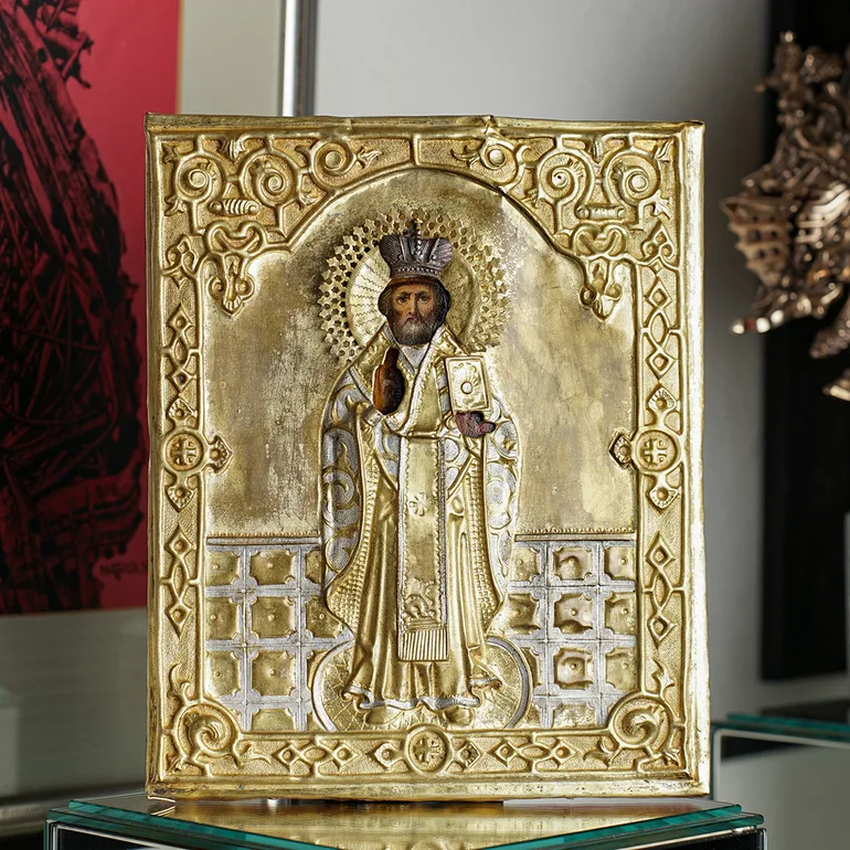 Икона святителя Николая Чудотворца, вторая половина XIX века