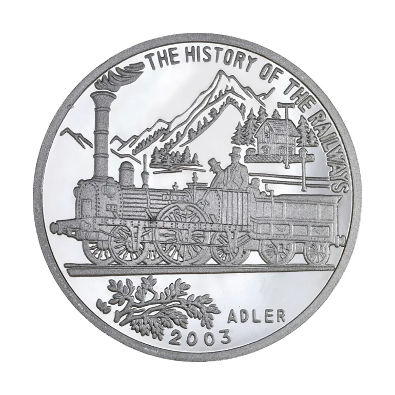 Серебряная монета «Adler» 7 вон (2003) — нумизматика КНДР