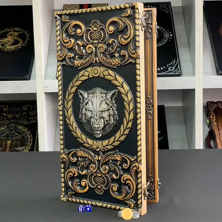 Нарды ручной работы «Wolf» из ясеня (Украина)