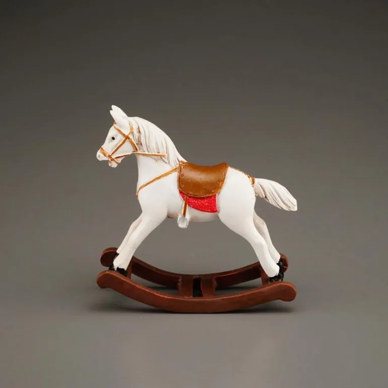 Мініатюра «Коник-гойдалка» Reutter Miniaturen — порцеляна, 24-каратне золото