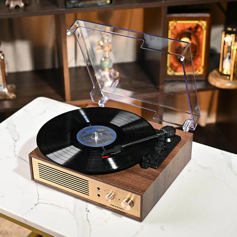 Виниловый проигрыватель Crosley Miles Record Player — Walnut (орех)