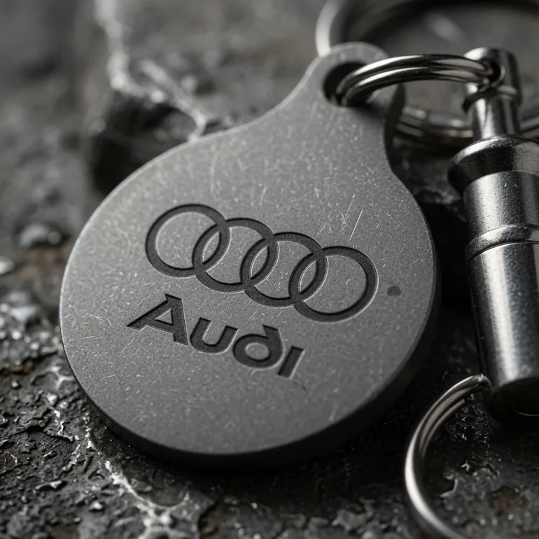 Титановий брелок Calti «Audi-2» з карабіном Victorinox