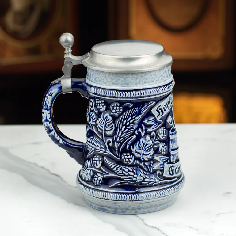 Вінтажний порцеляновий пивний келих Craft з кришкою