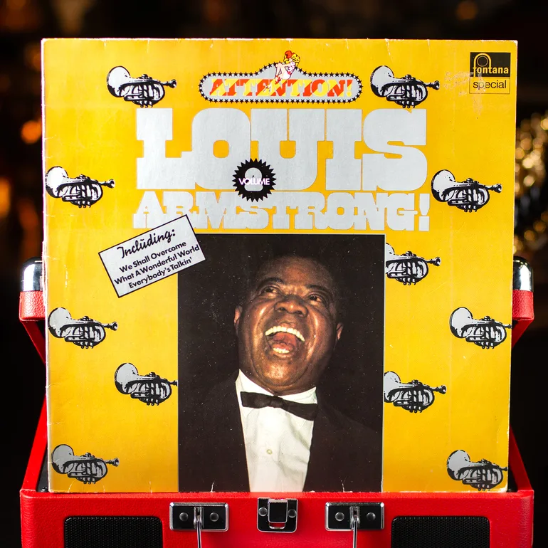 Винтажная пластинка Louis Armstrong — Attention! (1970)