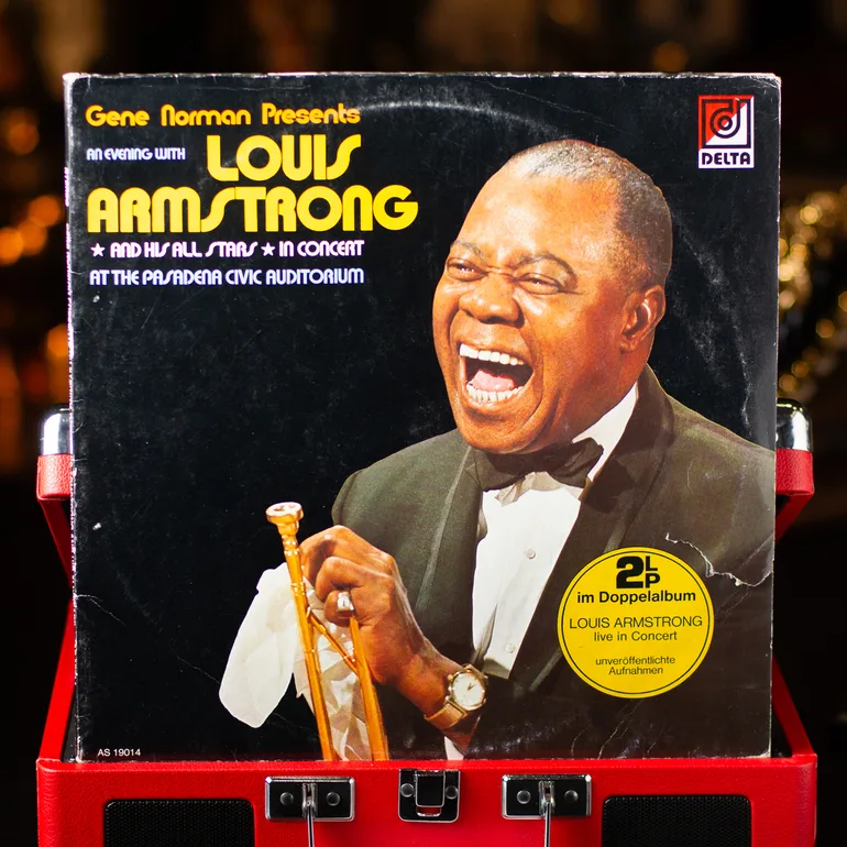 Винтажный набор из 2 пластинок Louis Armstrong And His All Stars