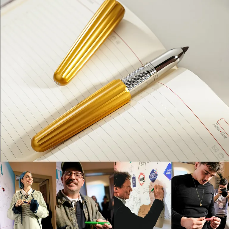 Маркер Montegrappa Yel: нержавеющая сталь и анодированный алюминий