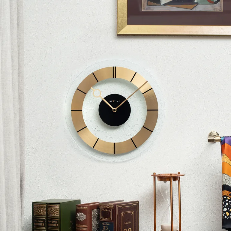 Настінний годинник Goldy зі скла — NexTime