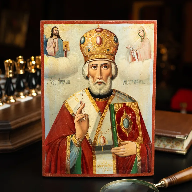 Старовинна ікона Миколи Чудотворця в останній чверті 19 століття, Київщина