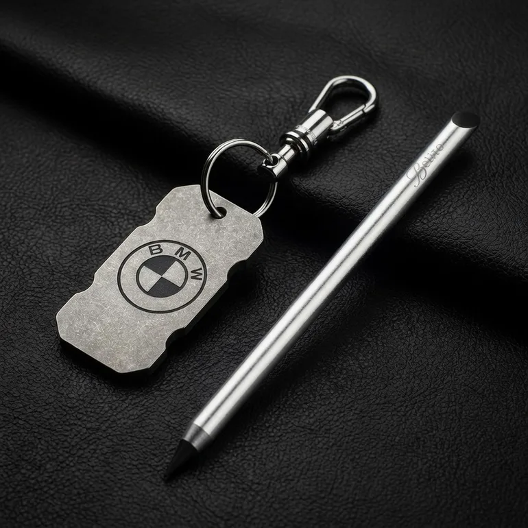 Комплект Belito: брелок BMW з карабіном Victorinox та вічний олівець Grey