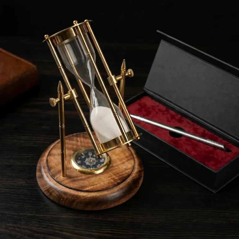 Подарунковий комплект Belito: вічний олівець і пісочний годинник Royal compass