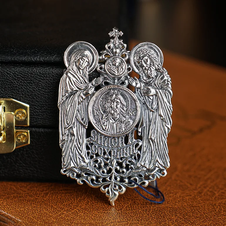 Автомобильная икона «Деисус» — серебряный оберег для дороги