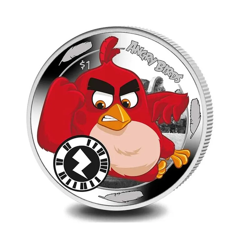 Монета «Angry Birds Red» из криптоникеля (Сьерра-Леоне, 2018)