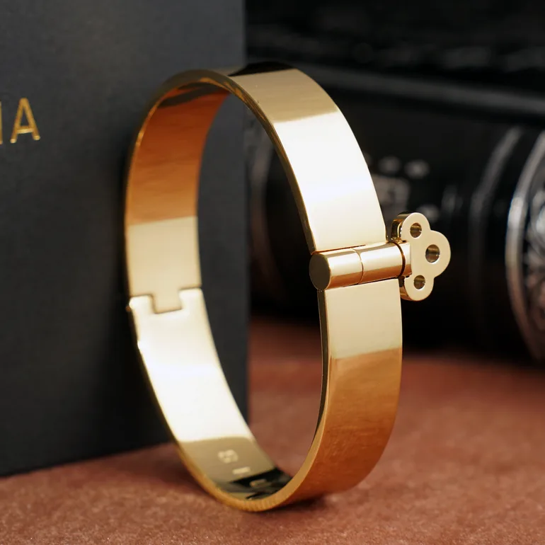 Браслет «Secret» со замком-ключом Skultuna из стали с позолотой