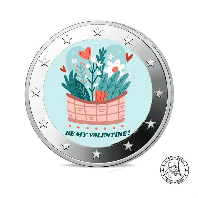 Пам'ятна монета Be My Valentine, 2 євро, 2026 — Монетний двір Франції