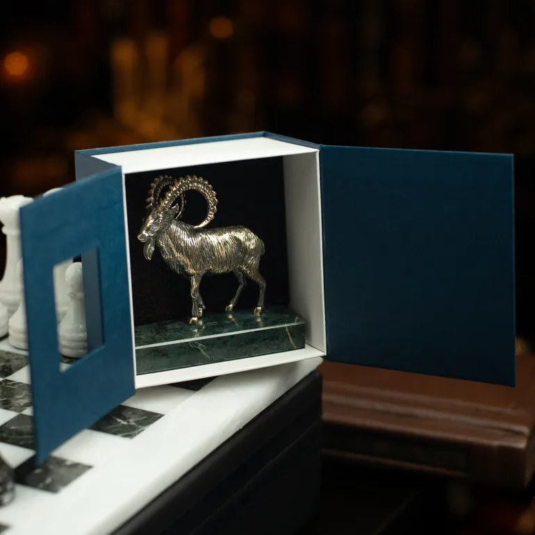 Статуетка «Рік Кози» Pandora — посріблена фігурка від UKRAINIAN SCULPTURE