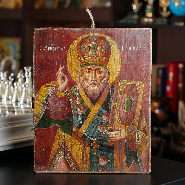 Ікона Миколая Чудотворця, Україна, середина XIX ст.