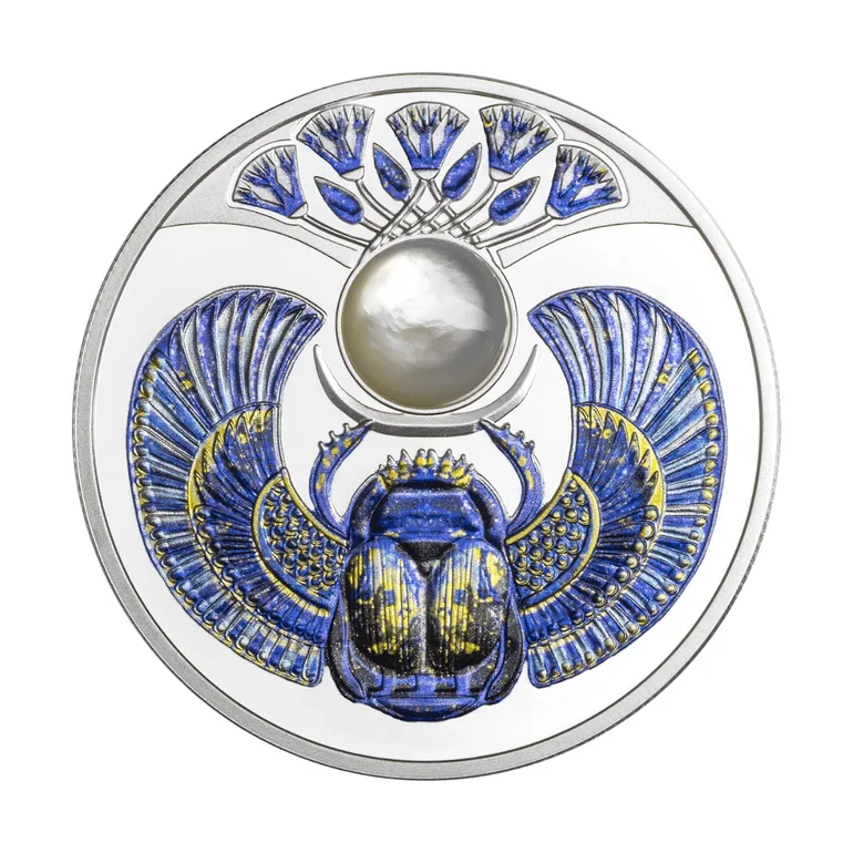 Срібна монета з перлиною Scarab (2026)