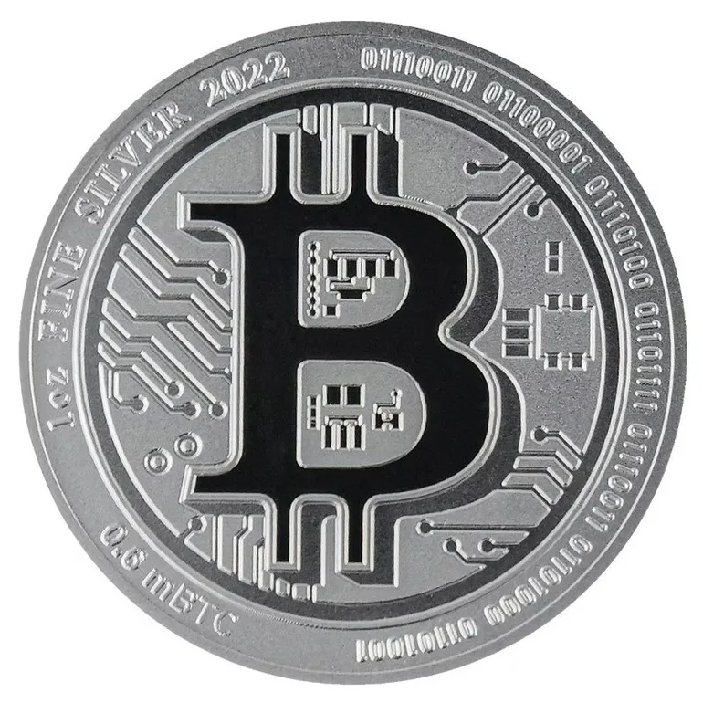 Серебряная памятная монета «Биткоин» (Ниуе)
