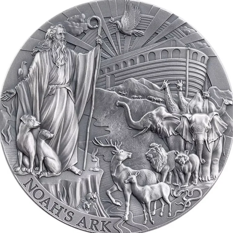 Серебряная монета «Bible Stories: The Noah's Ark»