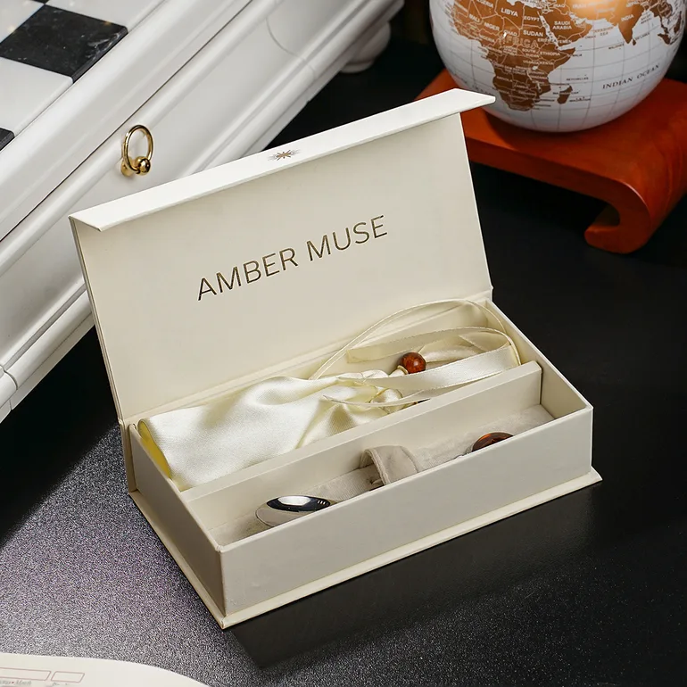 Ложка «Праздничная» из стали и янтаря Amber Muse, 12,5 см