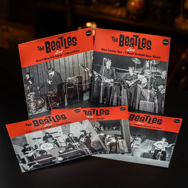 Набір з п'яти вінілових платівок The Beatles – Live Singles Collection (red vinyl)
