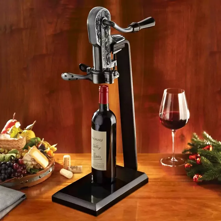 Штопор Wine Enthusiast Legacy Pewter з підставкою